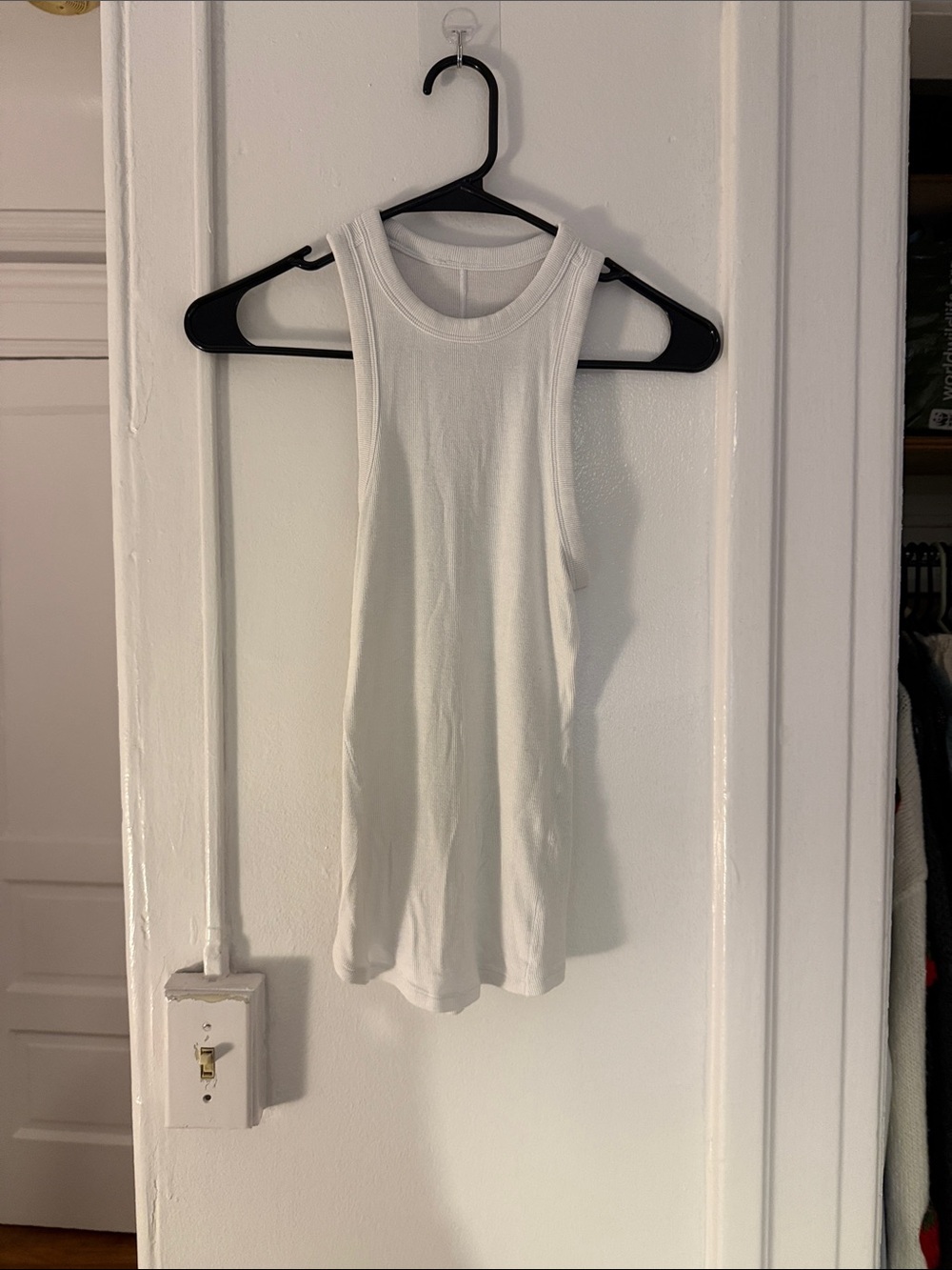 lululemon athletica White Ribbed Tank Top